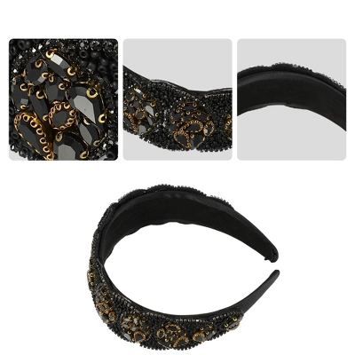 Unique Bargains Women's Bling Rhinestone Wide Edge Headband 5.12"x1.89" 1Pc 2 Unique Bargains Women's Bling Rhinestone Wide Edge Headband 5.12"x1.89" 1Pc - Image 2