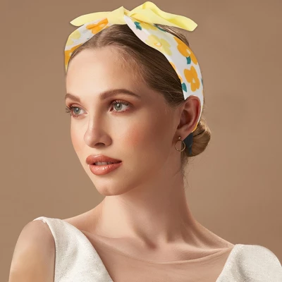 Unique Bargains Girl's Elegant Flower Leaves Headbands 6.30"x4.72"x2.05" Yellow 1 Pc 1 Unique Bargains Girl's Elegant Flower Leaves Headbands 6.30"x4.72"x2.05" Yellow 1 Pc