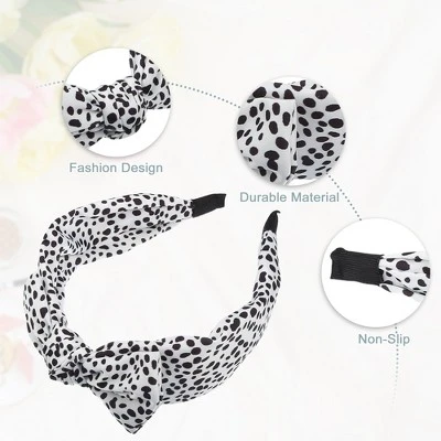 Unique Bargains Women's Fashion Leopard Spot Wide Bow Headbands 3 Unique Bargains Women's Fashion Leopard Spot Wide Bow Headbands - Image 3