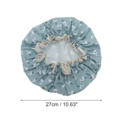 Unique Bargains Reusable Birds Pattern Shower Cap 1 Pc