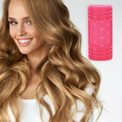 Unique Bargains Women's Heatless Voluminous Hair Roller 2.68"x1.18" Rose Red 8pcs 1 Unique Bargains Women's Heatless Voluminous Hair Roller 2.68"x1.18" Rose Red 8pcs
