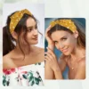 Unique Bargains Women's Polka Dots Wide Bow Headbands