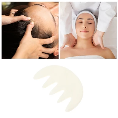 Unique Bargains Five-tooth Head Massage Comb White 1 Pc 3 Unique Bargains Five-tooth Head Massage Comb White 1 Pc - Image 3