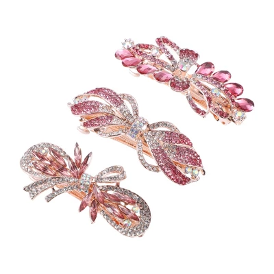 Unique Bargains Women's Sparkly Rhinestones Hair Clips Hair Barrettes Hairpin 3 Pcs 6 Unique Bargains Women's Sparkly Rhinestones Hair Clips Hair Barrettes Hairpin 3 Pcs - Image 6