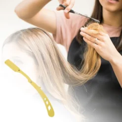Unique Bargains Durable Straight Shave For Hair Styling Yellow 1 Pc