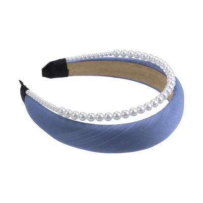 Unique Bargains Women's Fashion Double Layer Faux Pearl Sponge Headband 1.46 Inch Wide 1 Pc 4 Unique Bargains Women's Fashion Double Layer Faux Pearl Sponge Headband 1.46 Inch Wide 1 Pc - Image 4