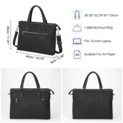 Unique Bargains Waterproof Scratch-resistant Multi-compartment Laptop Messenger Bags