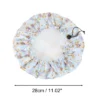 Unique Bargains Women's Flowers Bath Cap Blue White 1 Pc