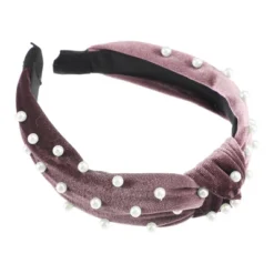 Unique Bargains Women's Bling Twisted Faux Pearl Velvet Headband Hairband Accessories 1.2 Inch Wide 1 Pc -UNIQUE BARGAIN Shop GUEST bd530dbd d8b8 432d b50a c3cae4160f23