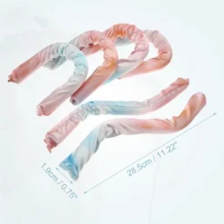 Unique Bargains Velvet Heatless Hair Curler Multicolor 6 Pcs