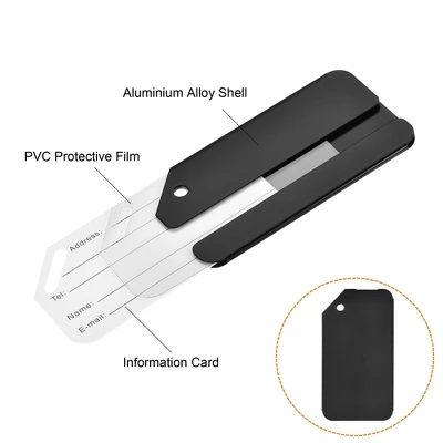 Unique Bargains Aluminium Lightweight Backpack Identifier Card Travel Luggage Tag 5 Pcs 2 Unique Bargains Aluminium Lightweight Backpack Identifier Card Travel Luggage Tag 5 Pcs - Image 2
