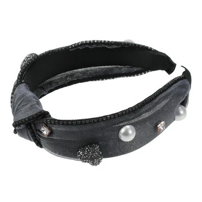 Unique Bargains Women's Sparkle Bling Mesh Faux Pearl Rhinestone Padded Headband 1.3 Inch Wide 1 Pc 8 Unique Bargains Women's Sparkle Bling Mesh Faux Pearl Rhinestone Padded Headband 1.3 Inch Wide 1 Pc - Image 8