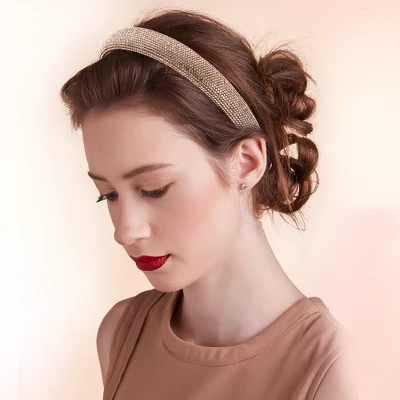 Unique Bargains Women's Simplicity Rhinestone Wide-brimmed Headband 1 Pc 2 Unique Bargains Women's Simplicity Rhinestone Wide-brimmed Headband 1 Pc - Image 2