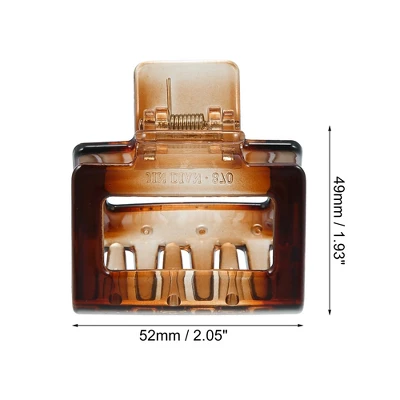 Unique Bargains Women's 2.05" Claw Clip Hair Accessories No Slip Grip Plastic Brown 1 Pc 2 Unique Bargains Women's 2.05" Claw Clip Hair Accessories No Slip Grip Plastic Brown 1 Pc - Image 2