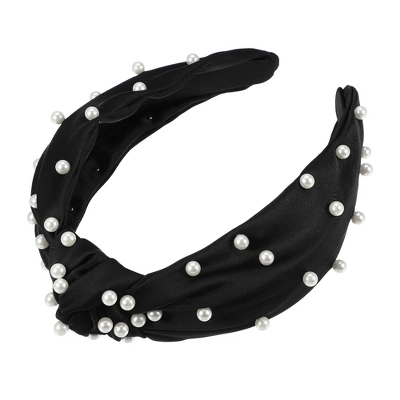 Unique Bargains Women's Faux Pearl Decor Knotted Headband 1 Pc 6 Unique Bargains Women's Faux Pearl Decor Knotted Headband 1 Pc - Image 6