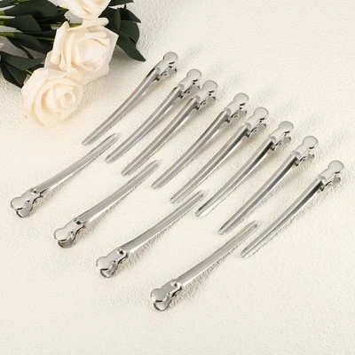 Unique Bargains Metal Non-Slip Durk Bill Hair Clip 3.74"x0.59" Silver Tone 12 Pcs 5 Unique Bargains Metal Non-Slip Durk Bill Hair Clip 3.74"x0.59" Silver Tone 12 Pcs - Image 5