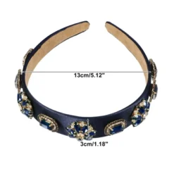 Unique Bargains Women's Bling Vintage Flowers Rhinestone Satin Wide Edge Headband 5.12"x1.18" 1pc -UNIQUE BARGAIN Shop GUEST c3a50d0d 38fb 44fd 9cac 820cf6db8b86