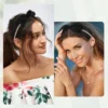 Unique Bargains Women's Bunny Ears Wide Bow Headbands