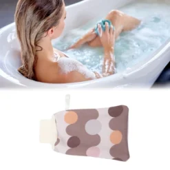 Unique Bargains Double-sided Gloves Bath Towel For Bathroom 5.59"x9.45" 1 Pc
