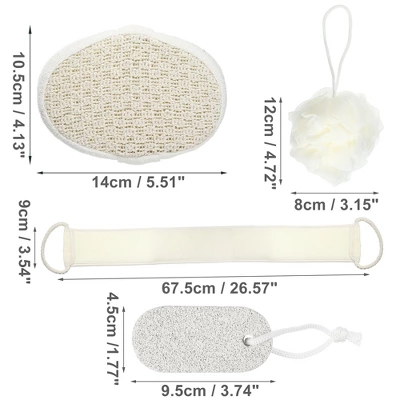 Unique Bargains Shower Bath Brush Set 26.57"x3.54" Beige 1 Set 4 Unique Bargains Shower Bath Brush Set 26.57"x3.54" Beige 1 Set - Image 4