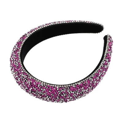 Unique Bargains Women's Bling Rhinestone Padded Hairband Hair Accessories 1.18 Inch Wide 1 Pc 12 Unique Bargains Women's Bling Rhinestone Padded Hairband Hair Accessories 1.18 Inch Wide 1 Pc - Image 12