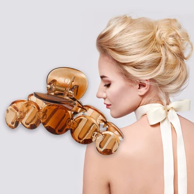 Unique Bargains Women's 3.9" Claw Clip Hair Accessories No Slip Plastic Brown 1 Unique Bargains Women's 3.9" Claw Clip Hair Accessories No Slip Plastic Brown