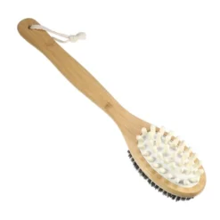 Unique Bargains Double-Side Long Handle Bath Brush For Shower 15.75"x3.03" Deep Brown 1 Pc -UNIQUE BARGAIN Shop GUEST c6d0dd49 e63b 4ce7 9251 a57fc96286b8