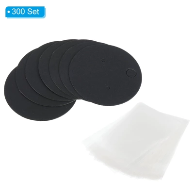 Unique Bargains Pre-Cut Hole Hanging Design Jewelry Earring Display Cards 300 Pcs 2 Unique Bargains Pre-Cut Hole Hanging Design Jewelry Earring Display Cards 300 Pcs - Image 2