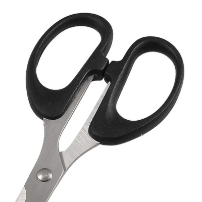 Unique Bargains Black Plastic Coated Grip Straight Blade Craft Sewing Scissors Shear Trimmer 4 Unique Bargains Black Plastic Coated Grip Straight Blade Craft Sewing Scissors Shear Trimmer - Image 4