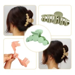 Unique Bargains Women's Plastic Hair Claw Hair Clips Barrettes Orange Beige Gray Green 3.94''x1.54''x1.77'' 3Pcs -UNIQUE BARGAIN Shop GUEST c912e5c7 f43c 40c6 9fd6 ae47a0210fed