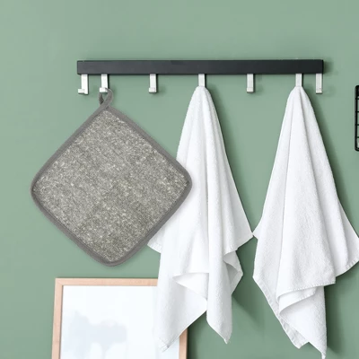 Unique Bargains Elasticity Body Scrub Towel For Shower 7.87"x7.87" Gray 1 Pc 4 Unique Bargains Elasticity Body Scrub Towel For Shower 7.87"x7.87" Gray 1 Pc - Image 4