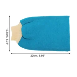 Unique Bargains Double Side Simplicity Shower Gloves For Bathroom 8.66"x5.31" 1 Pc
