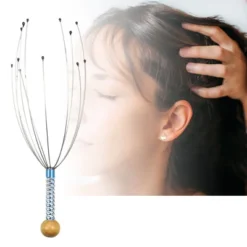 Unique Bargains Hand-Held 20 Fingers Head Massager 1 Pc