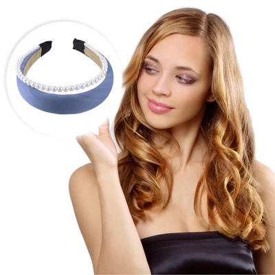 Unique Bargains Women's Fashion Double Layer Faux Pearl Sponge Headband 1.46 Inch Wide 1 Pc 5 Unique Bargains Women's Fashion Double Layer Faux Pearl Sponge Headband 1.46 Inch Wide 1 Pc - Image 5