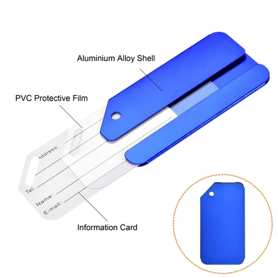 Unique Bargains Aluminium Lightweight Backpack Identifier Card Travel Luggage Tag 3 Pcs 2 Unique Bargains Aluminium Lightweight Backpack Identifier Card Travel Luggage Tag 3 Pcs - Image 2