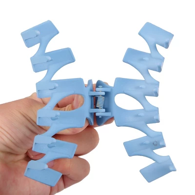 Unique Bargains Women's Nonslip Matte Wave Thick Wave Hair Clip Light Blue Beige 4 PCS 2 Unique Bargains Women's Nonslip Matte Wave Thick Wave Hair Clip Light Blue Beige 4 PCS - Image 2