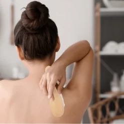 Unique Bargains Long Handle Bristles Bath Brushes 17 Inch Wood Color 1 Set