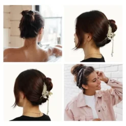 Unique Bargains Girl's Faux Pearl Long Tassel Cute Butterfly Hair Clips Gold Tone -UNIQUE BARGAIN Shop GUEST cdcbab41 a491 4993 a59a 37d0a2ff4be2