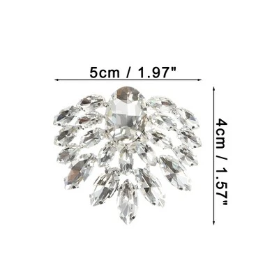 Unique Bargains Women's Rhinestone Shoe Buckle 1.97"x1.57" Silver Tone 2 Pcs 1 Unique Bargains Women's Rhinestone Shoe Buckle 1.97"x1.57" Silver Tone 2 Pcs