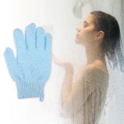 Unique Bargains Bathroom Nylon Shower Gloves 8.07"x4.92" 1 Pair