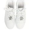 Unique Bargains Multi-Layer Sequins Flower Shoelace Charms Silver Tone 1 Pair