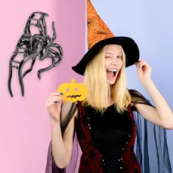 Unique Bargains Halloween Spider Style Hair Clips 4.33" Length 1 Pc