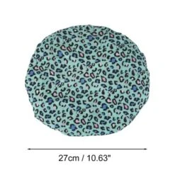 Unique Bargains Leopard Double Layer Shower Cap 1 Pc