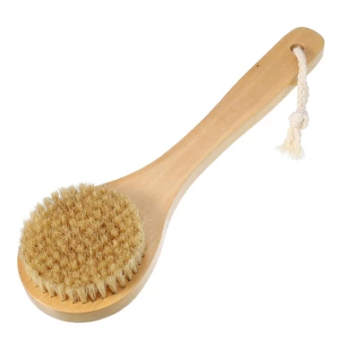 Unique Bargains Double Sided Bath Brush Wood Back Scrubber With Handle For Shower Brown 1 Pcs 7 Unique Bargains Double Sided Bath Brush Wood Back Scrubber With Handle For Shower Brown 1 Pcs - Image 7
