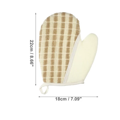 Unique Bargains Bath Shower Gloves 8.66"x7.09" Orange 1 Pc 4 Unique Bargains Bath Shower Gloves 8.66"x7.09" Orange 1 Pc - Image 4