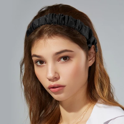 Unique Bargains Women's All Hair Solid Color Pleated Headband 1 Pc 1 Unique Bargains Women's All Hair Solid Color Pleated Headband 1 Pc