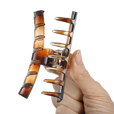 Unique Bargains Women's 3.9" Claw Clip Hair Accessories No Slip Grip Plastic Brown 1 Pc 3 Unique Bargains Women's 3.9" Claw Clip Hair Accessories No Slip Grip Plastic Brown 1 Pc - Image 3