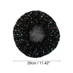 Unique Bargains Women Double Layer Alphabet Pattern Shower Cap 1 Pc