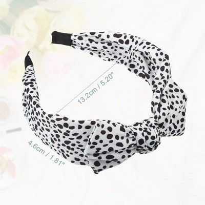 Unique Bargains Women's Fashion Leopard Spot Wide Bow Headbands 4 Unique Bargains Women's Fashion Leopard Spot Wide Bow Headbands - Image 4