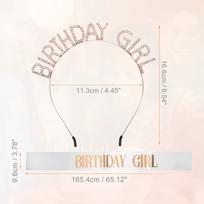 Unique Bargains Birthday Letter Sash Headband Rose Gold Tone 3 Unique Bargains Birthday Letter Sash Headband Rose Gold Tone - Image 3